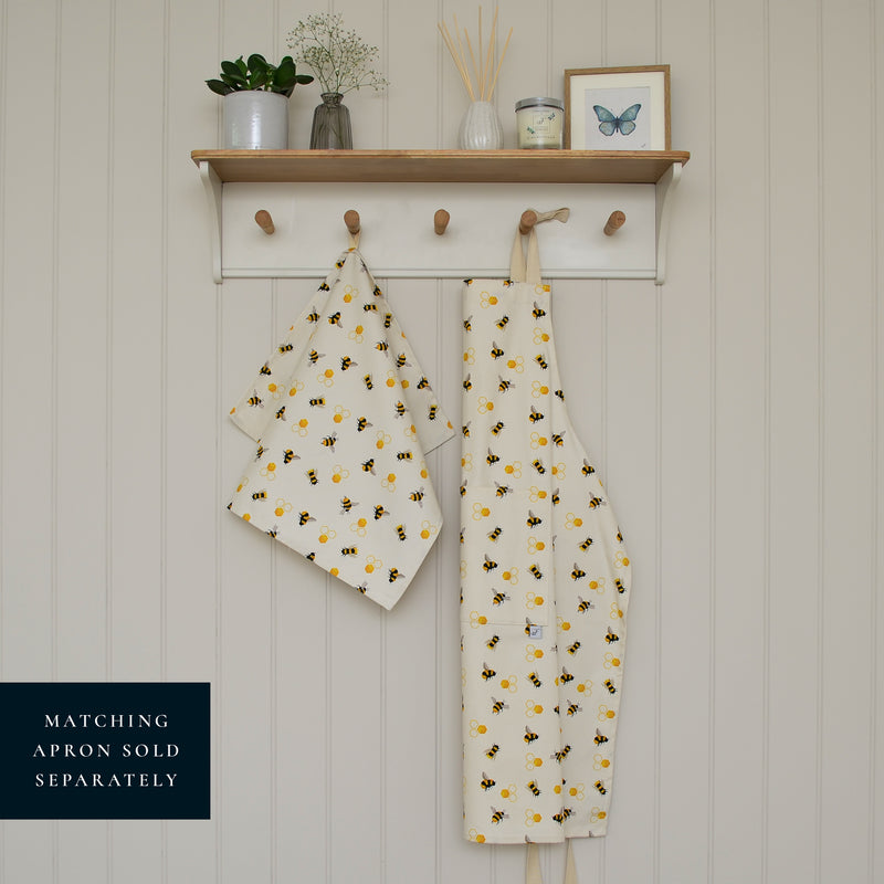 Bumblebee Print Tea Towel