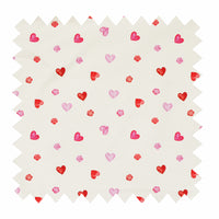 Hearts & Roses Print Tea Towel