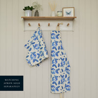 Blue Oak Print Tea Towel